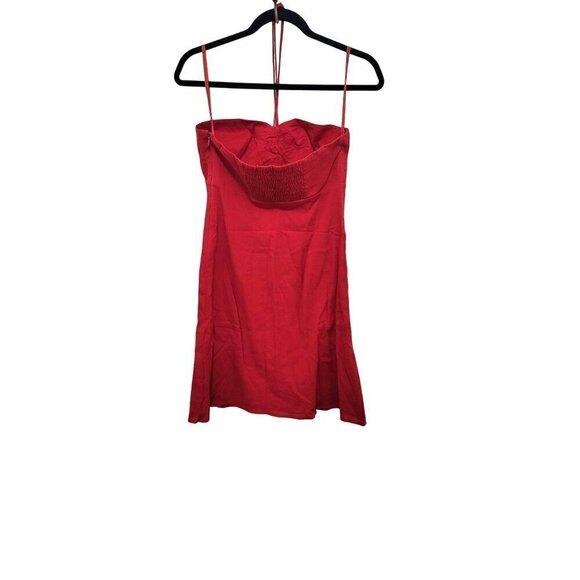 LOFT/ANN TAYLOR MINI STRAPLESS COCKTAIL TIE ON NECK RES  DRESS - Picture 3 of 8